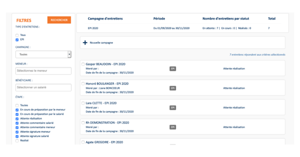Module TMS de gestion des entretiens professionnels